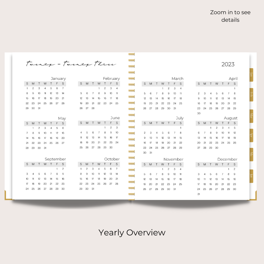 2023 Monthly + Daily Planner (6 months) July - December